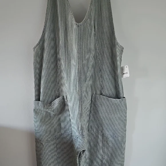 ●●FREE PEOPLE "HIGH ROLLER" OVERALLS/JUMPSUIT SIZE L NWT●● - Picture 5 of 10